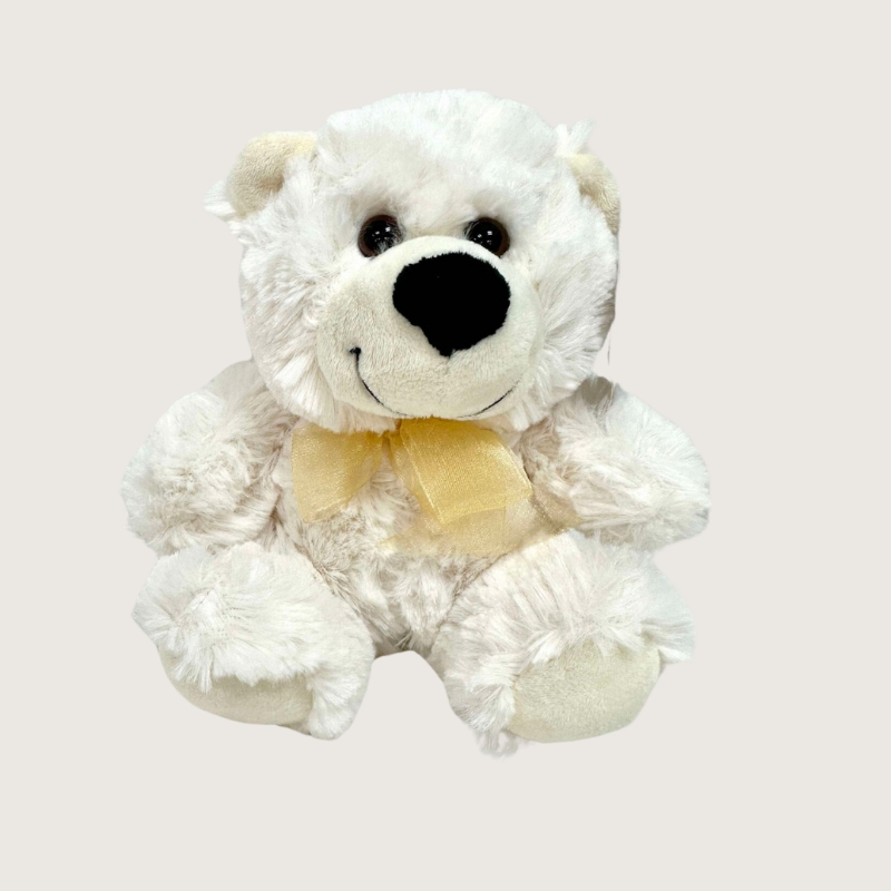 Plush teddy bear available in 3 neutral colour tones. 