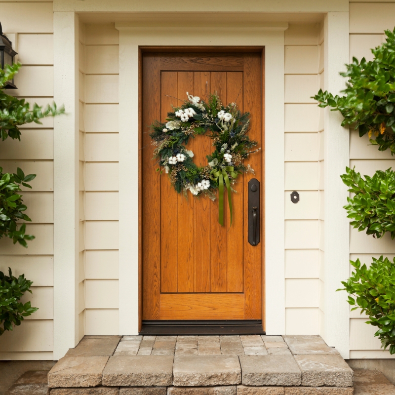 Our new fresh foliage wreath bursting with natural beauty from willow and birch branches to bunny tails and lunaria, finished perfectly with an eco satin sage ribbon to perfectly adorn any door this Christmas.