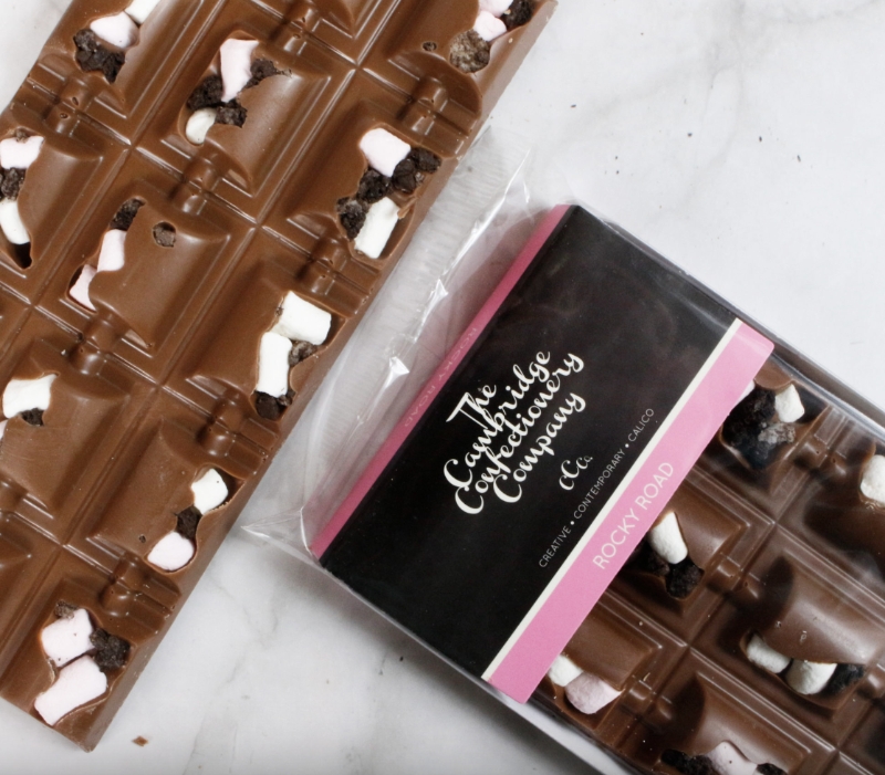 A Luxury Milk Chocolate Bar Crammed with Little Tiny Marshmallows and Chocolate Cookie Pieces.