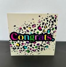 Our new Congratulations Card with a rainbow leopard print design perfect for a wide range of celebration's.